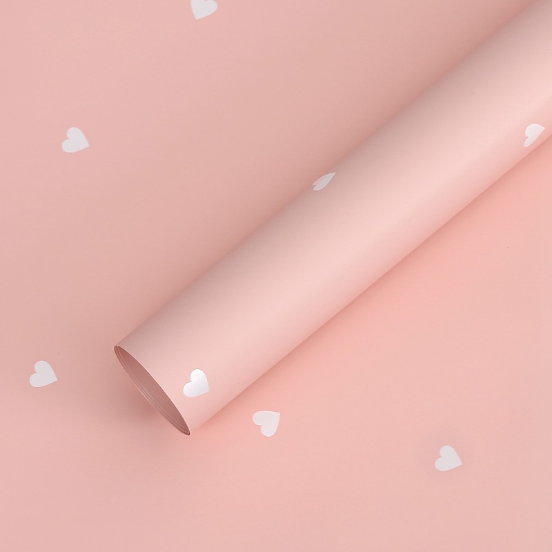 Пленка «сердца» 58*58см (20шт) Pink