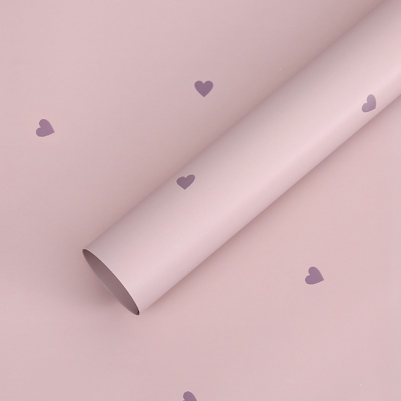Пленка «сердца» 58*58см (20шт) Rose Mauve
