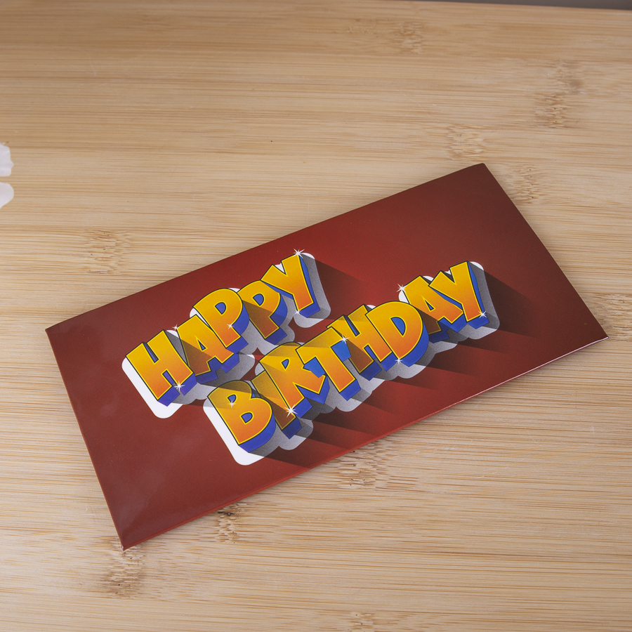 конверт для денег "HAPPY BIRTHDAY" коричневый