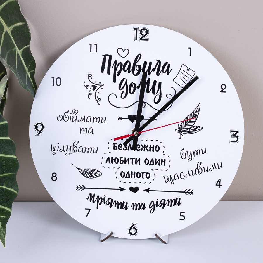 Часы 31 см "правила дома"