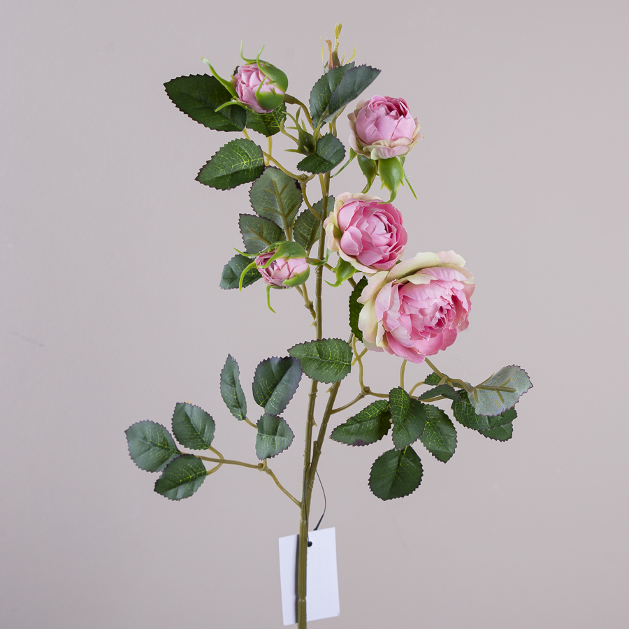 роза кустовая искусственная розовая powder pink green