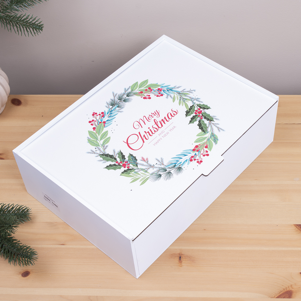 коробка прямоугольная 36 см  "merry christmas"