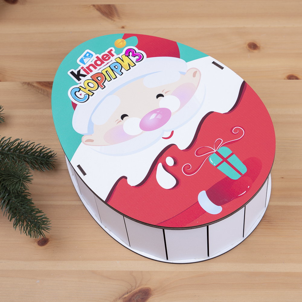 Коробка 28 см Киндер санта