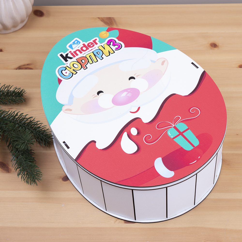 Коробка 33 см Киндер санта