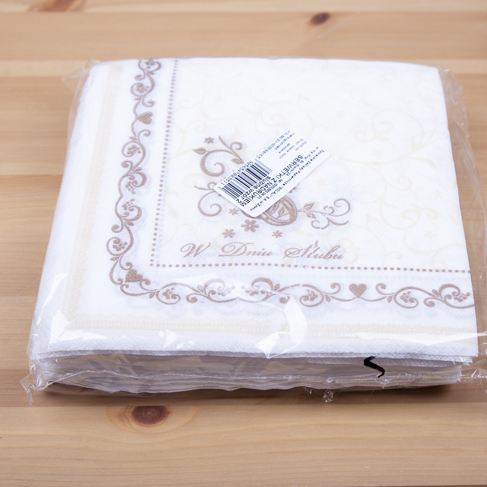 Салфетки 33*33см свадебные (50шт)