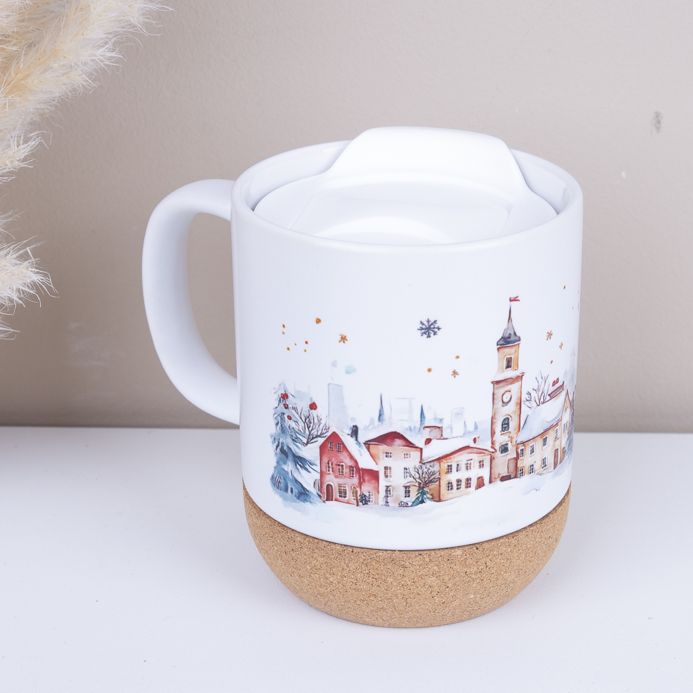 Чашка дно пробка+крышка город
