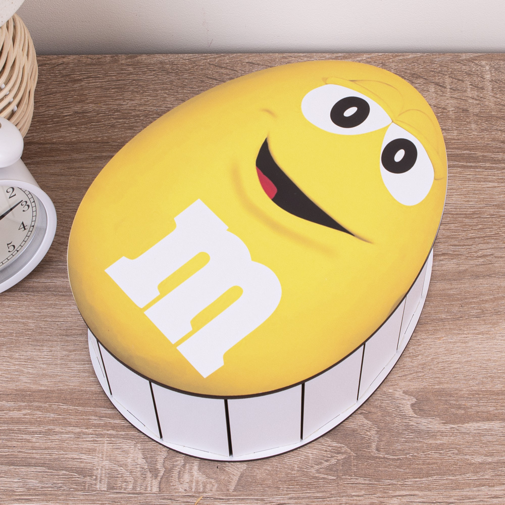Коробка 25см овальная киндер "M&M's желтый"