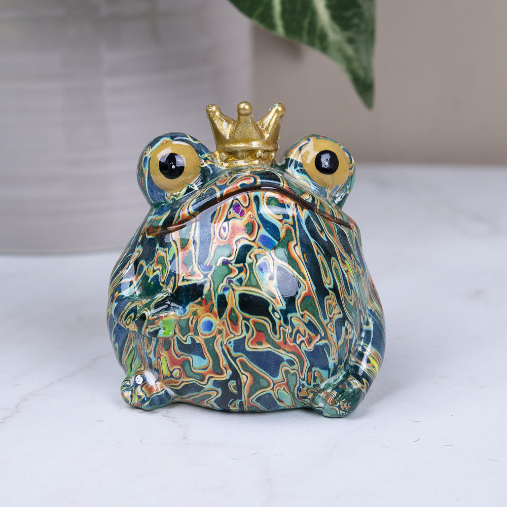 фигурка жабы в короне малая