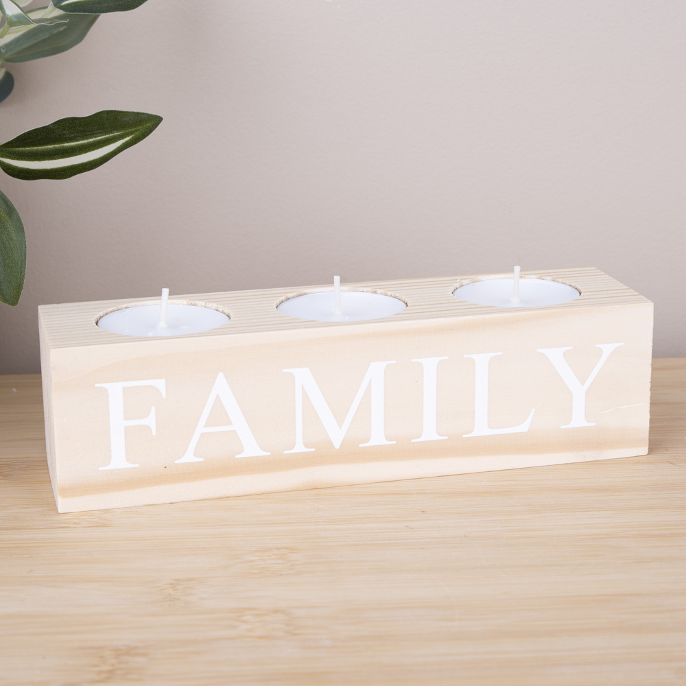 подсвечник деревянный из бруска family