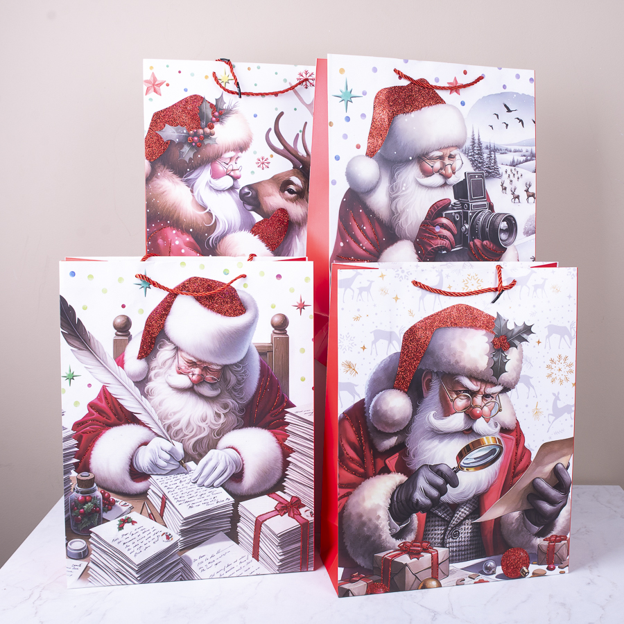 пакет подарунковий L 31*12*40 Santa