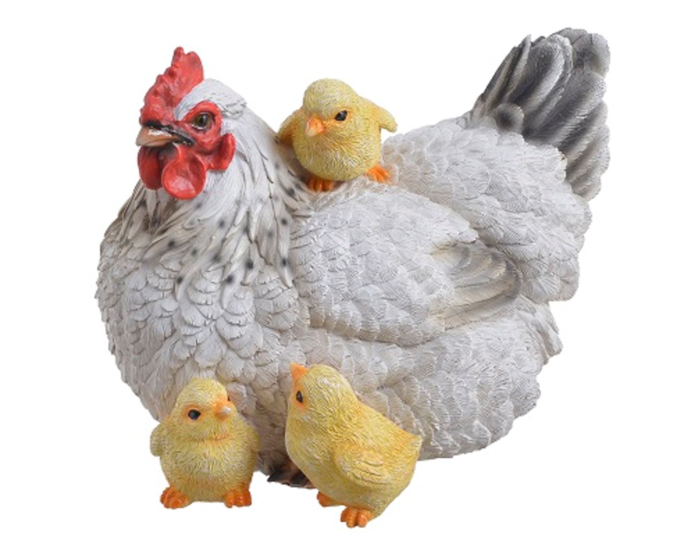 Фигурка курица с 3 цыплятами