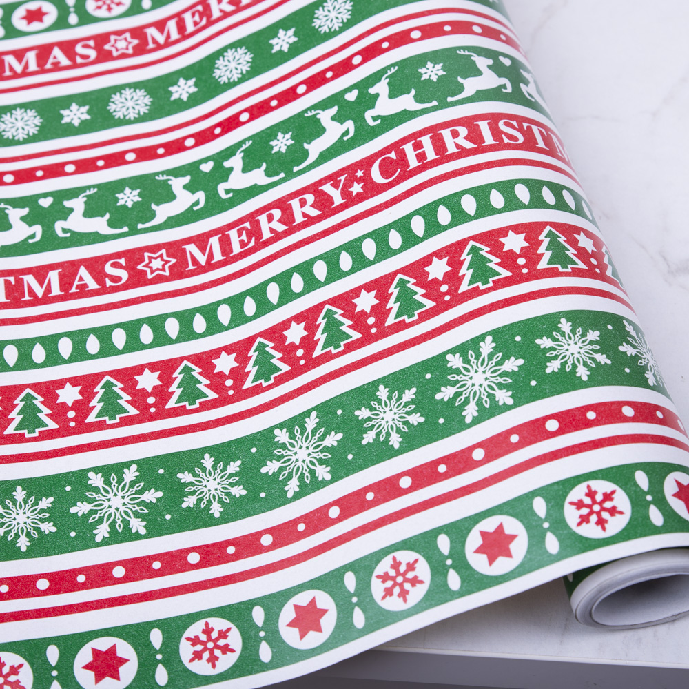 бумага 70см * 5м. узор merry christmas