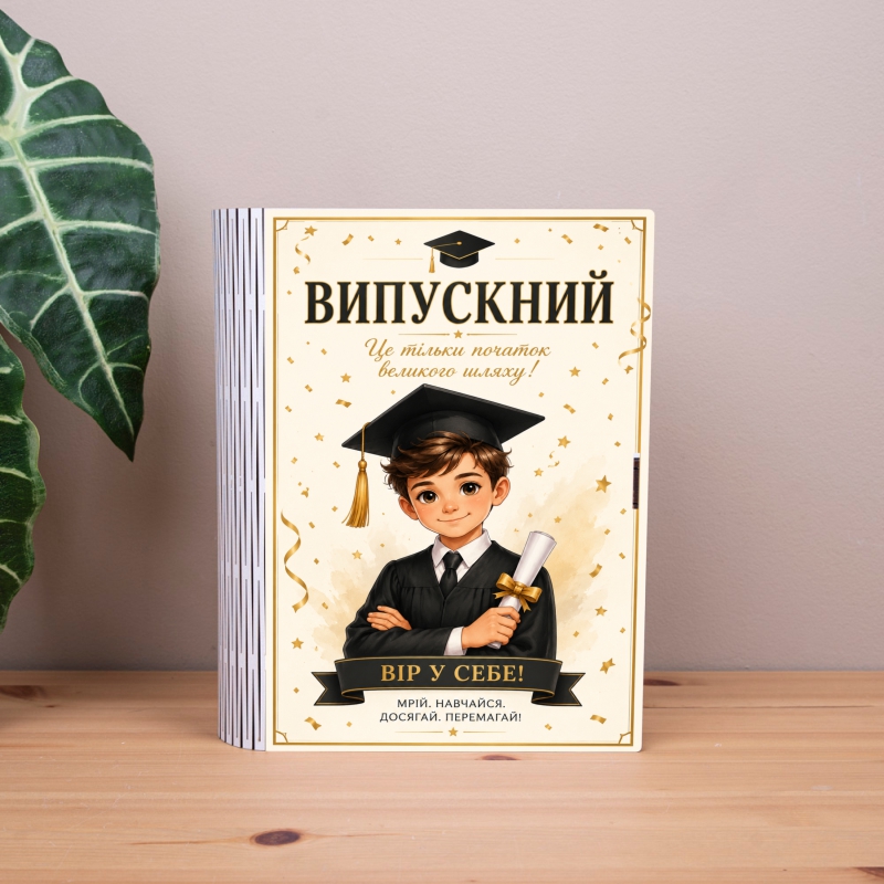 Коробка-книга Выпускной с мальчиком