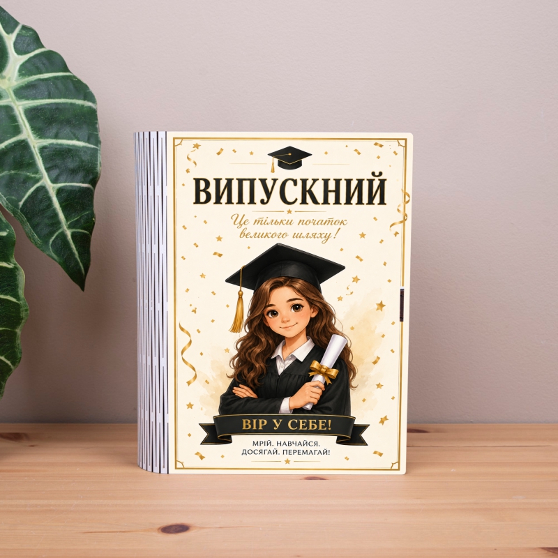 Коробка-книга Выпускной с девочкой