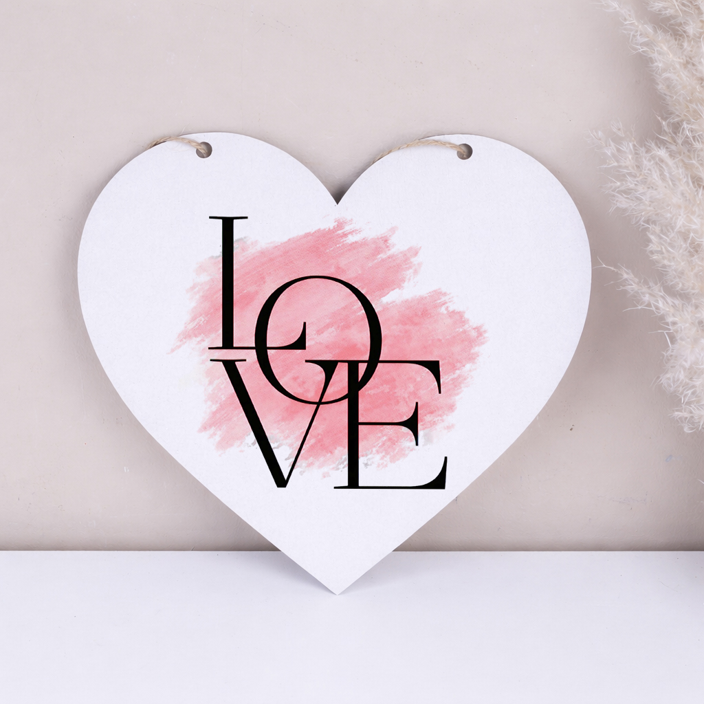 подвеска сердце 27см белое LOVE