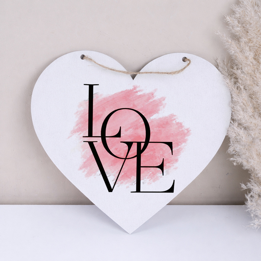 подвеска сердце 31см белое Love
