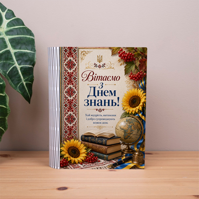 коробка-книга "Вітаємо з Днем знань!" в українському стилі коробка-книга "Вітаємо з Днем знань!" в українському стилі