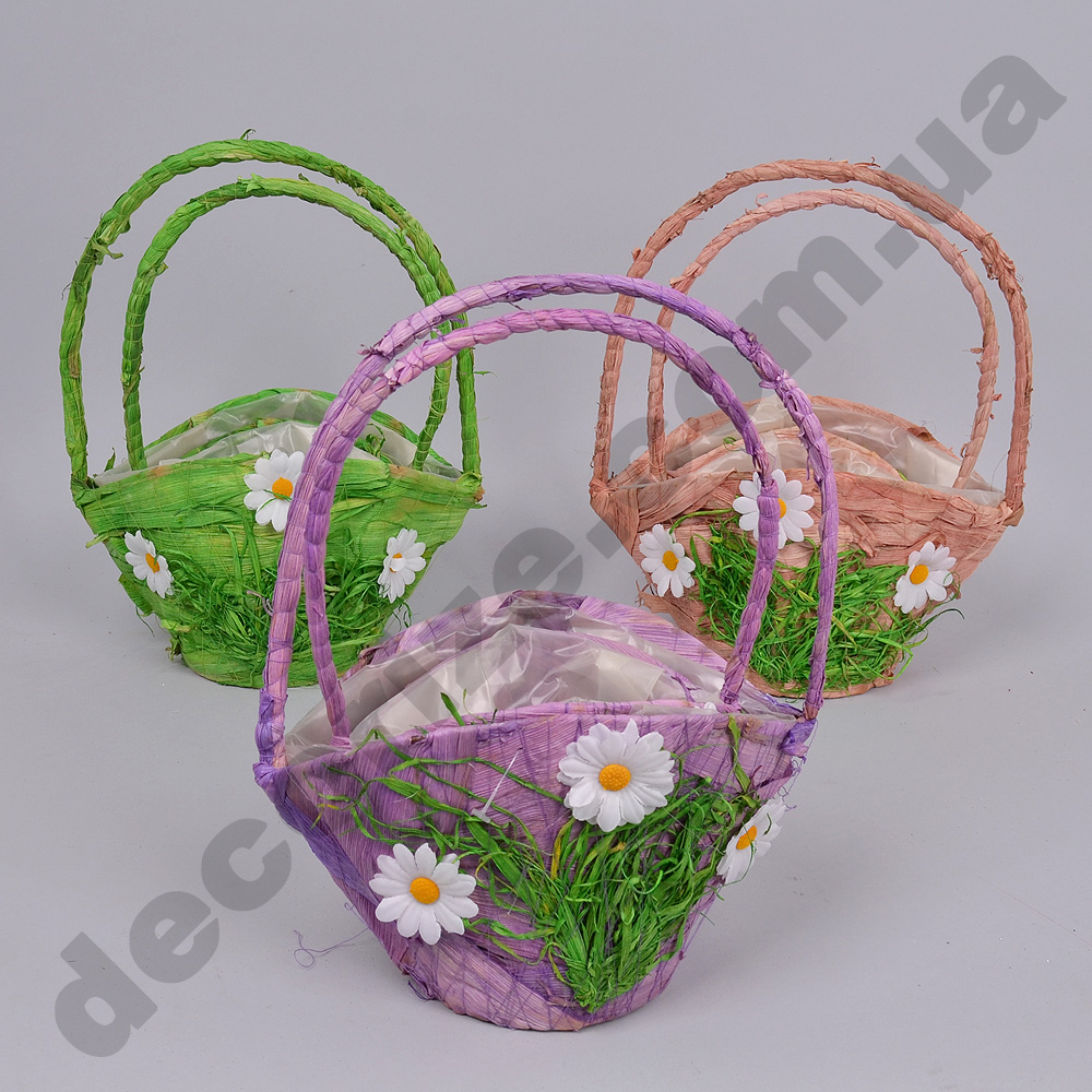 Корзина с ромашками (2шт в наборе)