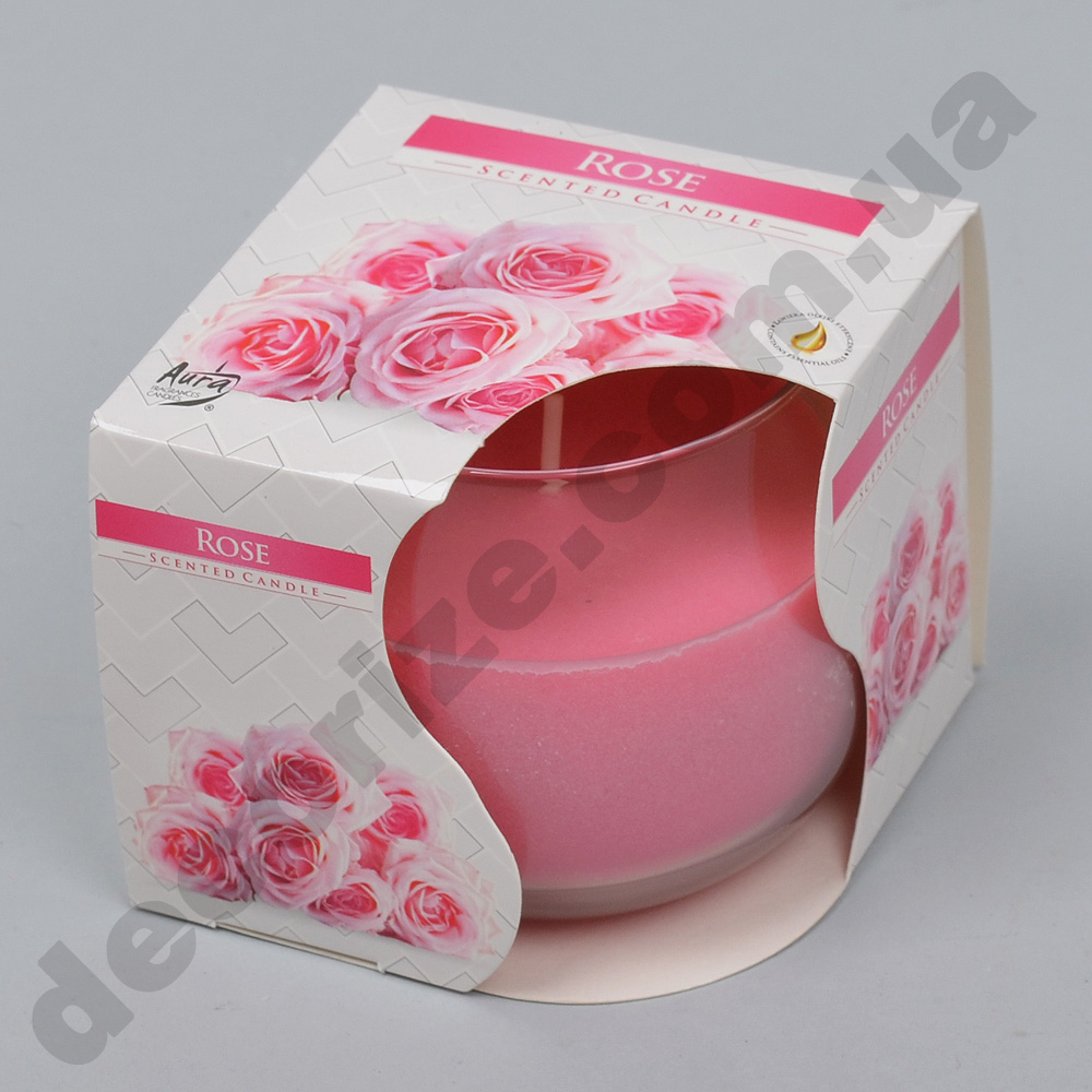 Арома свеча в стакане «Рink rose»