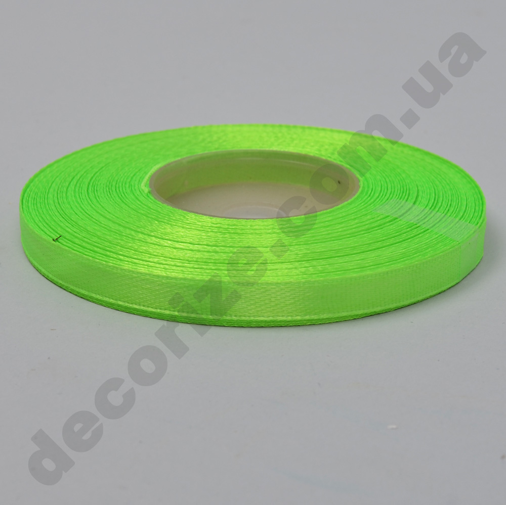 стрічка атласна 0.65см * 35 APPLE GREEN