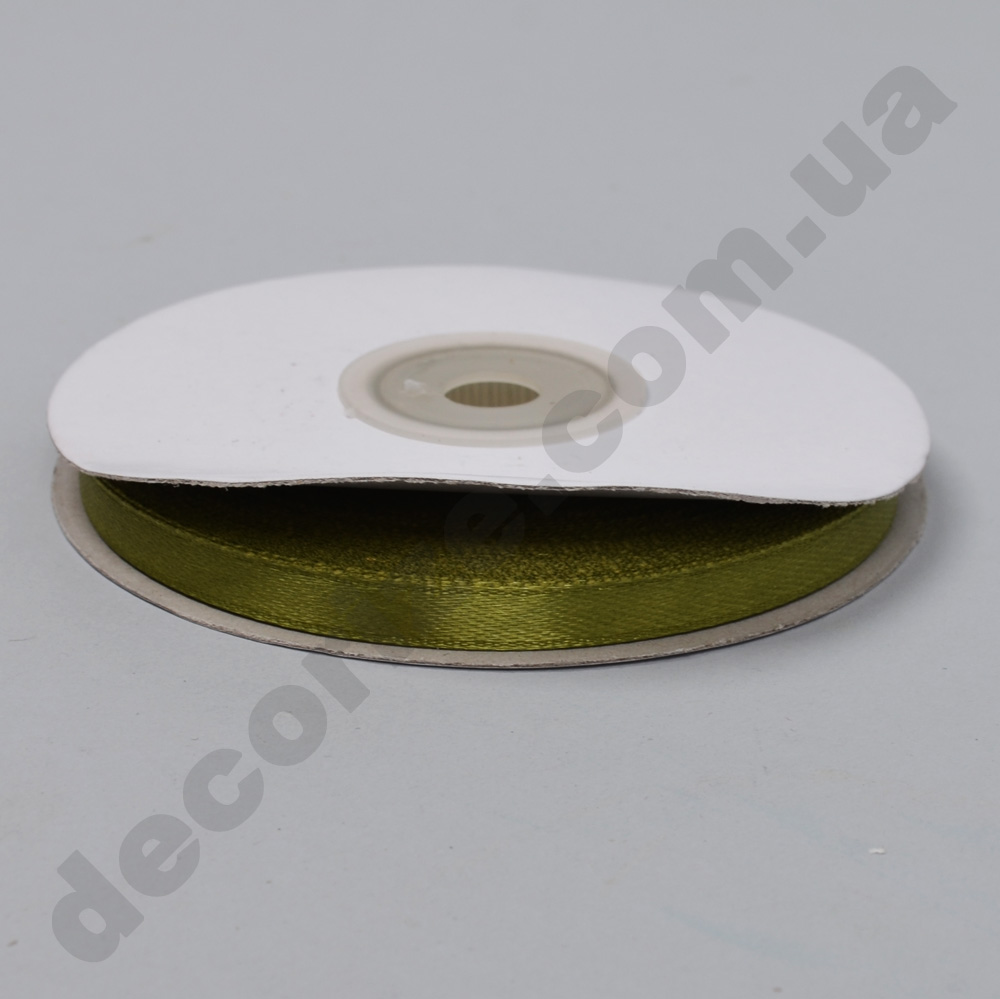 лента атласная 0.65см*35 DARK OLIVE GREEN