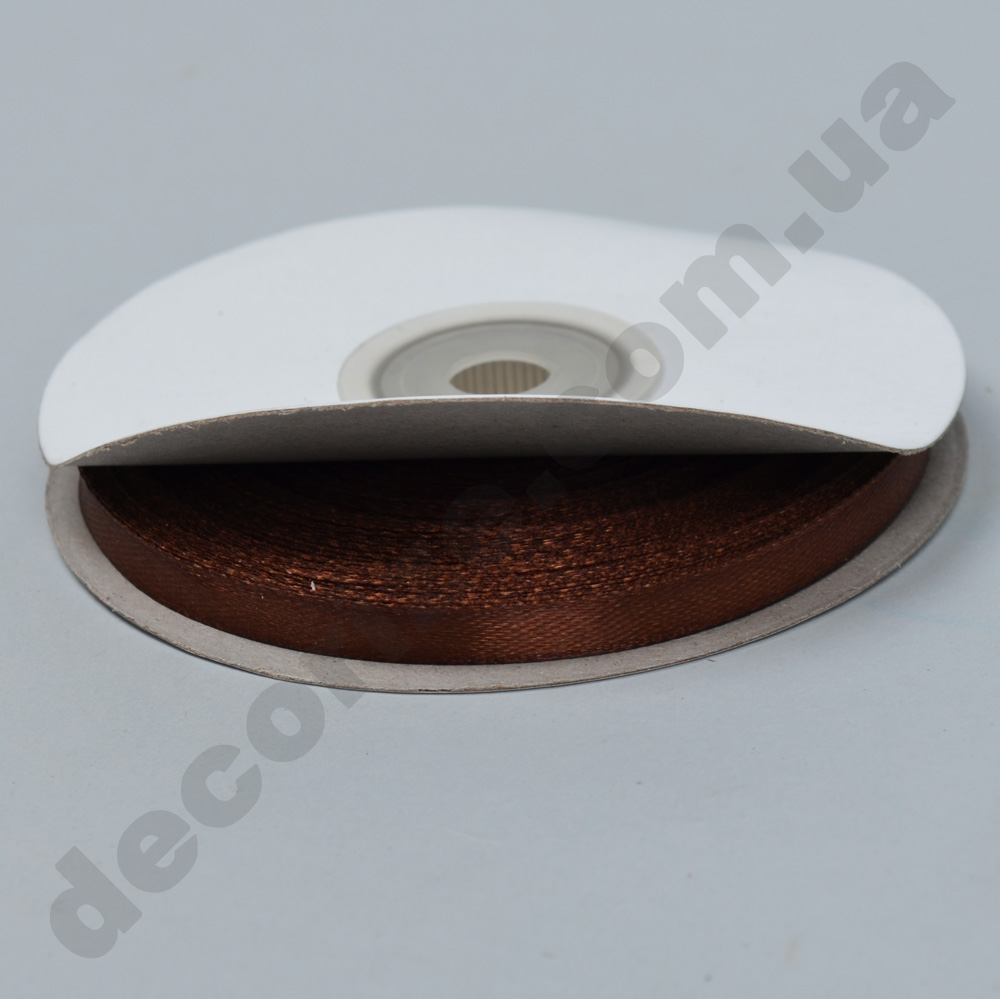 лента атласная 0.65см*35 BROWN